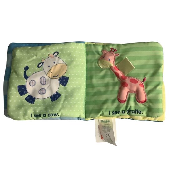 Taggies "Who Do You See?" Soft Baby Book Textured Tab Mirror Sensory Development - Picture 4 of 9